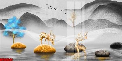 File gốc file tranh bộ decor in treo tường tráng gương OPIC4341 (trang trí) phòng làm việc