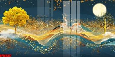 Tải file file tranh bộ decor in treo tường tráng gương OPIC4377 (gốc) in nhanh