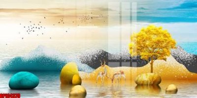 Chi tiết file ảnh file tranh bộ decor in treo tường tráng gương OPIC4379 sắc nét