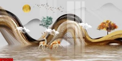 File gốc file tranh bộ decor in treo tường tráng gương OPIC4398 (dành cho trang trí nội thất)