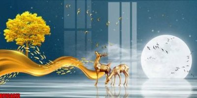 File tranh file tranh bộ decor in treo tường tráng gương OPIC4413 (gốc) phong cách tối giản