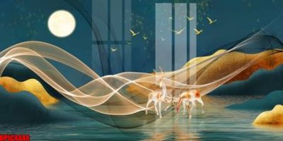 Hình ảnh gốc file tranh bộ decor in treo tường tráng gương OPIC4444 (để in khổ lớn)