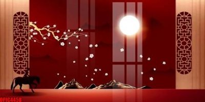 File gốc file tranh bộ decor in treo tường tráng gương OPIC4458 (phong cách) cổ điển