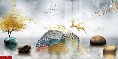 File gốc file tranh bộ decor in treo tường tráng gương OPIC4470 (PNG) không nền chất lượng