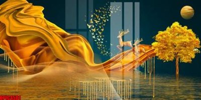 File gốc in ấn file tranh bộ decor in treo tường tráng gương OPIC4501 chuẩn màu CMYK