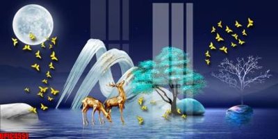 Hình ảnh file gốc in trần nhà file tranh bộ decor in treo tường tráng gương OPIC4551