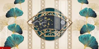 Hình ảnh file gốc file tranh bộ decor in treo tường tráng gương OPIC4558 cho in UV