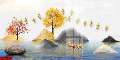 File gốc file tranh bộ decor in treo tường tráng gương OPIC4571 (in lụa) cao cấp