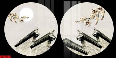 Cung cấp file tranh gốc file tranh bộ decor in treo tường tráng gương OPIC458 độc quyền