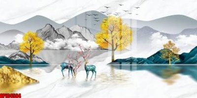 File ảnh file tranh bộ decor in treo tường tráng gương OPIC4594 (gốc) in standee