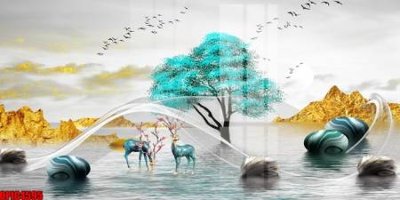 File tranh file tranh bộ decor in treo tường tráng gương OPIC4595 (gốc) chủ đề trẻ em