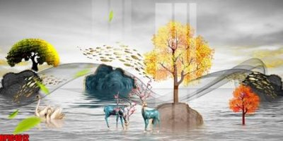 File gốc file tranh bộ decor in treo tường tráng gương OPIC4612 (in ấn) màu sắc trung thực