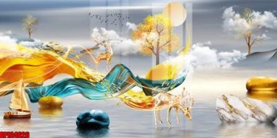 File gốc file tranh bộ decor in treo tường tráng gương OPIC4626 (in mica) làm quà tặng