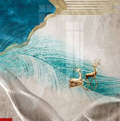 File in trần file tranh bộ decor in treo tường tráng gương OPIC4675 (file gốc) hoa văn 3D