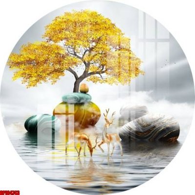 File gốc file tranh bộ decor in treo tường tráng gương OPIC4743 (in ấn) màu sắc trung thực