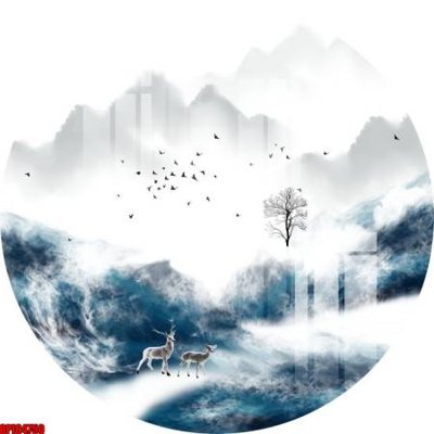 Download file gốc file tranh bộ decor in treo tường tráng gương OPIC4750 (in mica) trong suốt