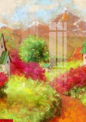 File tranh in tráng gương file tranh bộ decor in treo tường tráng gương OPIC5044 (siêu nét)