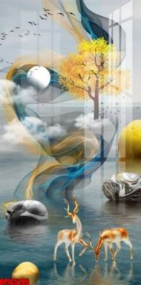 Tải file gốc file tranh bộ decor in treo tường tráng gương OPIC5199 (in bạt) quảng cáo