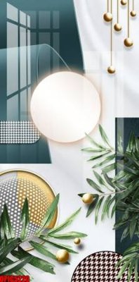 File gốc file tranh bộ decor in treo tường tráng gương OPIC5220 (cho in ấn) độc quyền