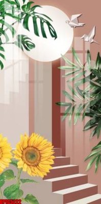 File gốc file tranh bộ decor in treo tường tráng gương OPIC5222 (in lụa) cao cấp