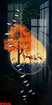 Tải file file tranh bộ decor in treo tường tráng gương OPIC5246 (gốc) làm tranh treo tường