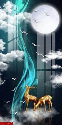 File gốc file tranh bộ decor in treo tường tráng gương OPIC5294 (in 3D) nghệ thuật