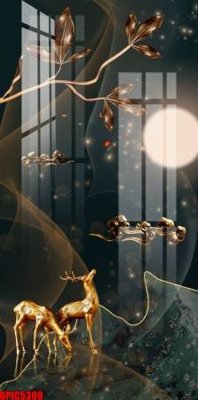 File in trần file tranh bộ decor in treo tường tráng gương OPIC5309 (file gốc) phong thủy