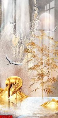 File tranh trang trí file tranh bộ decor in treo tường tráng gương OPIC5328 (file gốc)