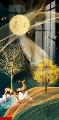 File ảnh file tranh bộ decor in treo tường tráng gương OPIC5337 (gốc) in biển hiệu