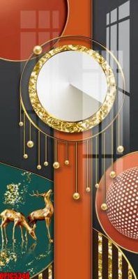 File PSD file tranh bộ decor in treo tường tráng gương OPIC5340 (gốc) cho in quảng cáo