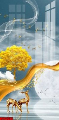 File tranh in tráng gương file tranh bộ decor in treo tường tráng gương OPIC5355 (siêu nét)