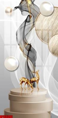 File tranh file tranh bộ decor in treo tường tráng gương OPIC5395 (gốc) in trên kính