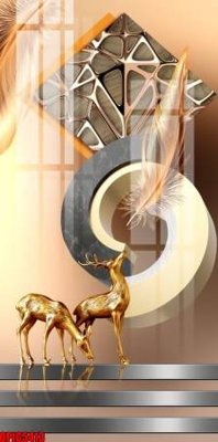 File tranh PSD file tranh bộ decor in treo tường tráng gương OPIC5413 chất lượng cao