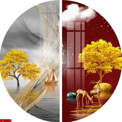 File tranh file tranh bộ decor in treo tường tráng gương OPIC554 (bản gốc) treo quán cafe