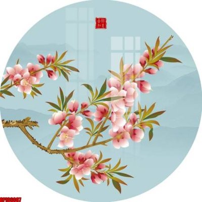 File tranh file tranh bộ decor in treo tường tráng gương OPIC6007 (gốc) chủ đề thiên nhiên