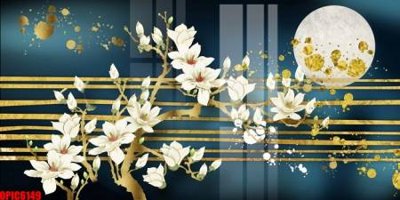 Ảnh gốc file tranh bộ decor in treo tường tráng gương OPIC6149 (nét căng) in mica