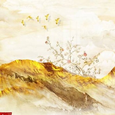 Tải file file tranh bộ decor in treo tường tráng gương OPIC6227 (gốc) chủ đề phong thủy