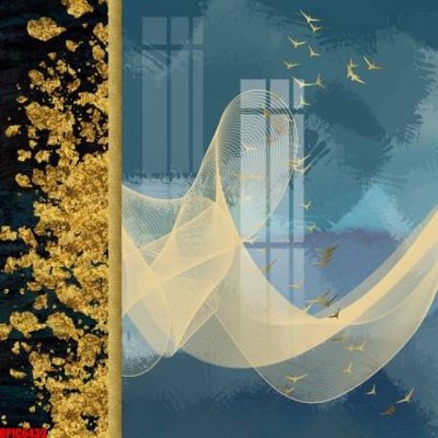 File gốc file tranh bộ decor in treo tường tráng gương OPIC6433 (in lụa) cao cấp