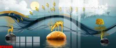 File in lụa file tranh bộ decor in treo tường tráng gương OPIC6508 (phong cảnh) file tranh bộ decor in treo tường tráng gương OPIC6508