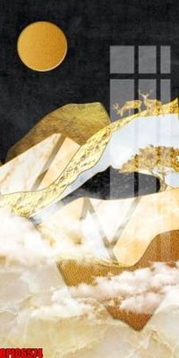 File tranh gốc file tranh bộ decor in treo tường tráng gương OPIC6574 (bản quyền) độc đáo