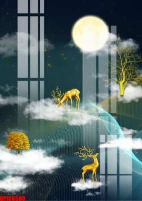 Tải về file gốc file tranh bộ decor in treo tường tráng gương OPIC6580 (dùng cho in quảng cáo)