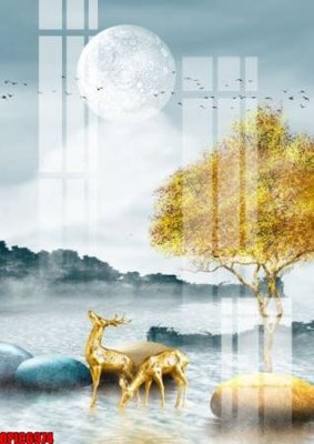 File gốc file tranh bộ decor in treo tường tráng gương OPIC6974 (ảnh rõ nét) để in