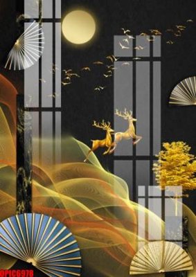 Download file gốc file tranh bộ decor in treo tường tráng gương OPIC6978 (in mica) trang trí