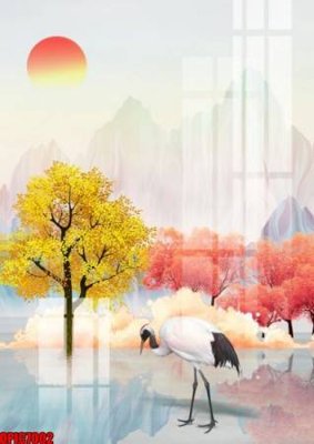 File tranh file tranh bộ decor in treo tường tráng gương OPIC7002 (ảnh gốc) in trần nhà