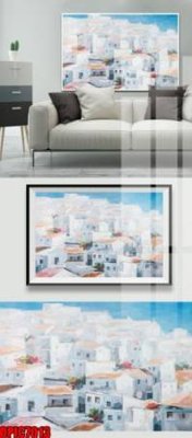 File in trần file tranh bộ decor in treo tường tráng gương OPIC7013 (bản gốc) bầu trời