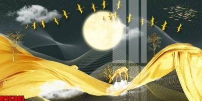 File tranh file tranh bộ decor in treo tường tráng gương OPIC7085 (bản gốc) in lụa 3D