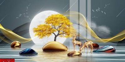 File in ấn cao cấp file tranh bộ decor in treo tường tráng gương OPIC7136 (file gốc)