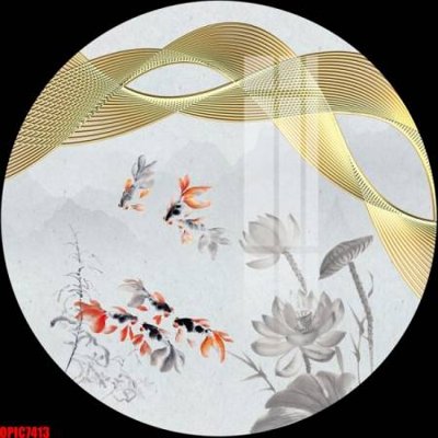 File gốc file tranh bộ decor in treo tường tráng gương OPIC7413 (in lụa) tranh phong thủy