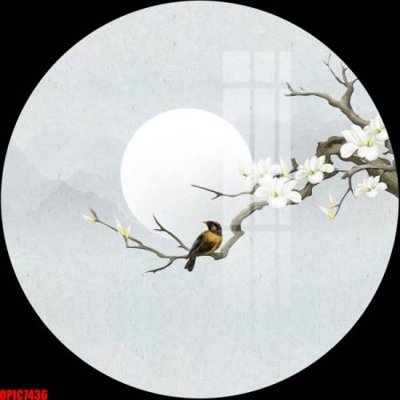 Tải file file tranh bộ decor in treo tường tráng gương OPIC7436 (gốc) chủ đề phong thủy