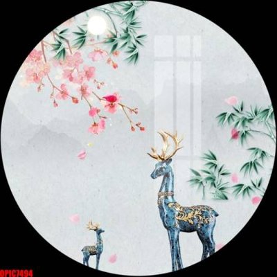 Mua file tranh gốc file tranh bộ decor in treo tường tráng gương OPIC7494 tại Filetranh.com